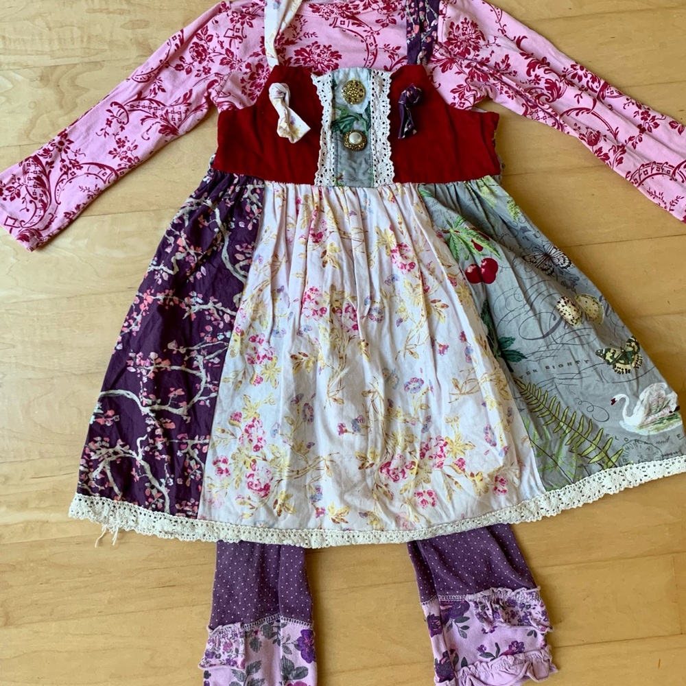 Haute Baby Girls overall dress size 4